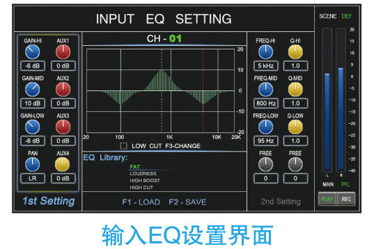 输入EQ设置界面